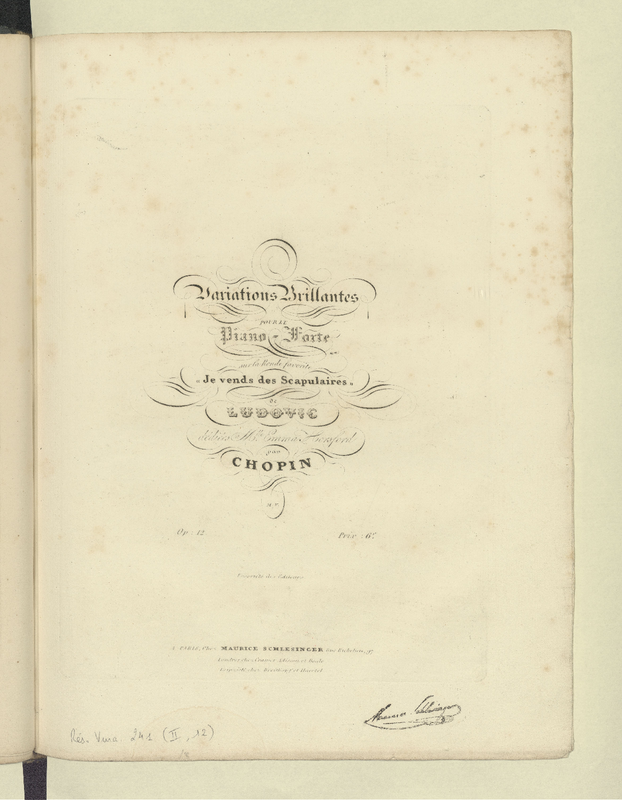 Variations brillantes pour le pianoforte sur le rondeau favori "Je vends des scapulaires" de Ludovic de Hérold et Halevy