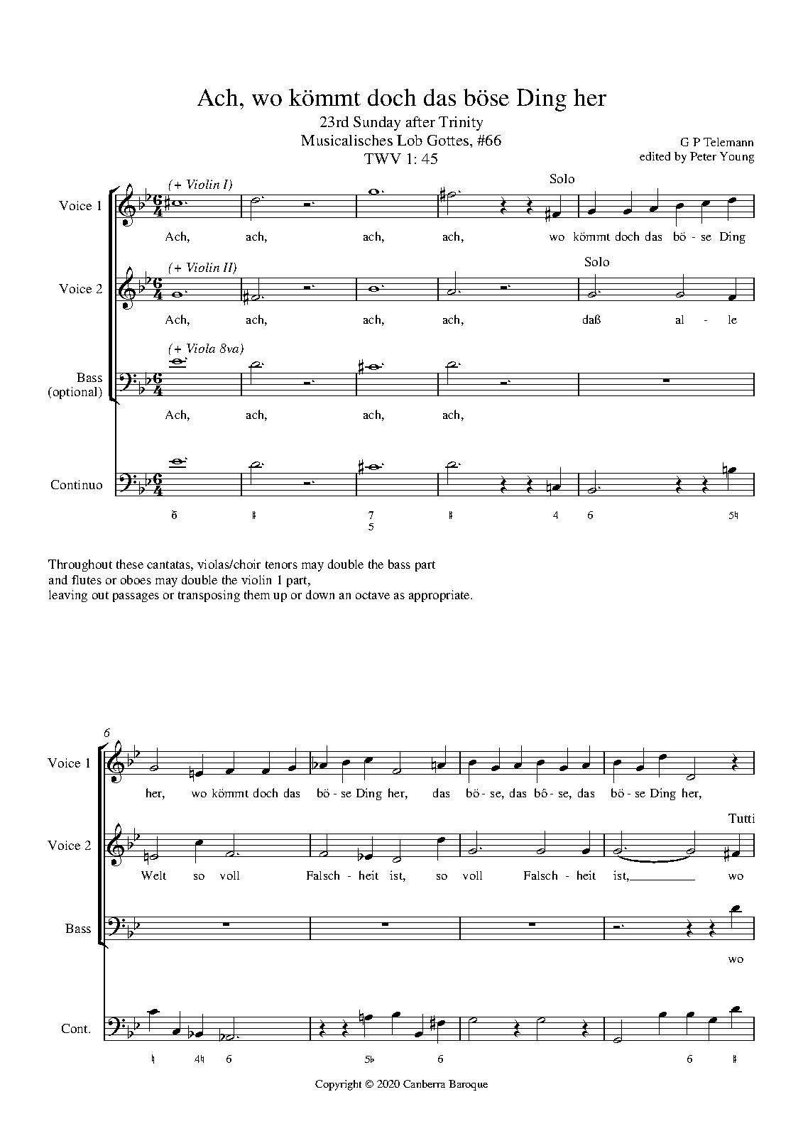 Ach, wo kömmt doch das böse Ding her, TWV 1:45