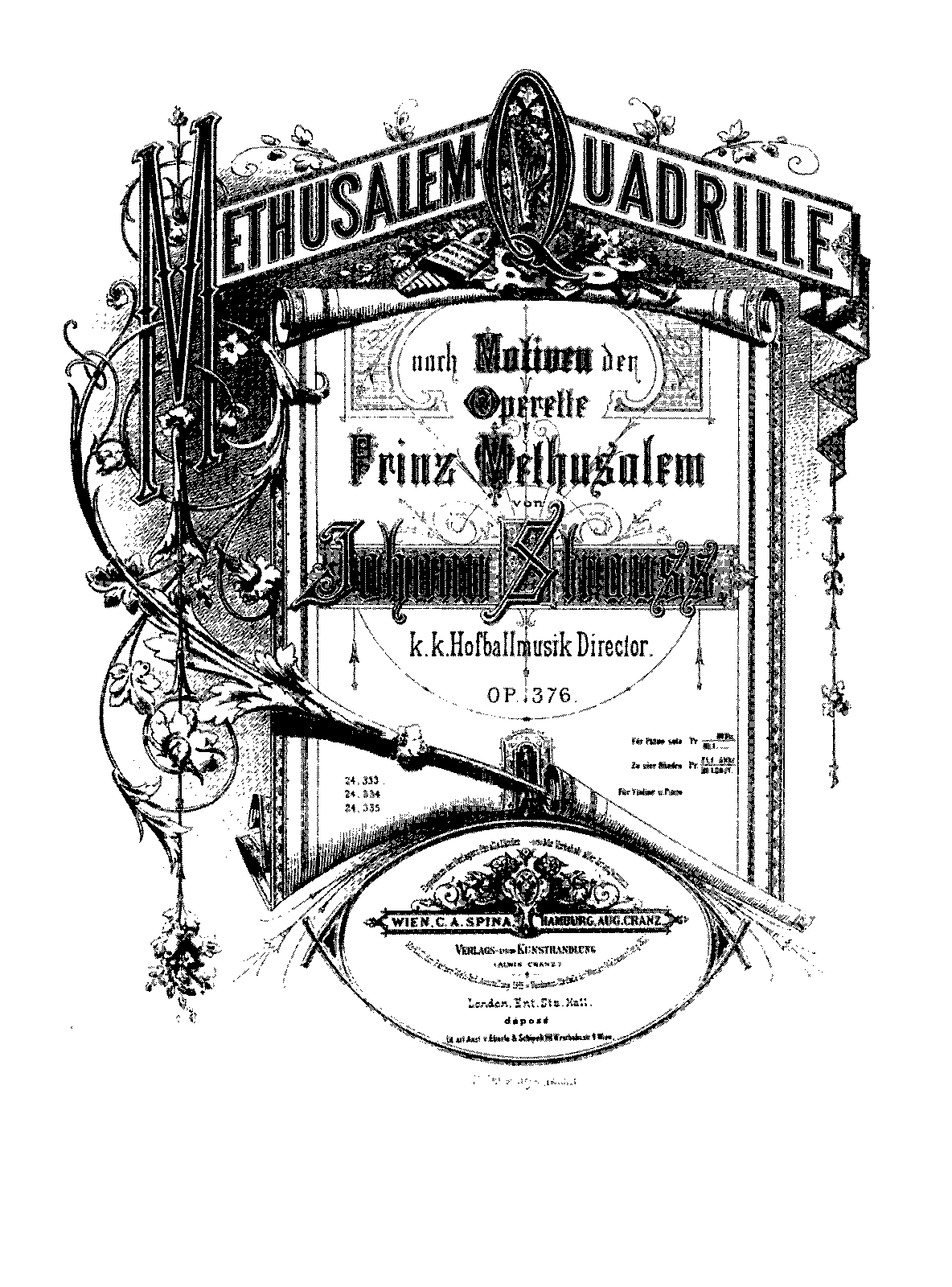 Methusalem-Quadrille, Op.376