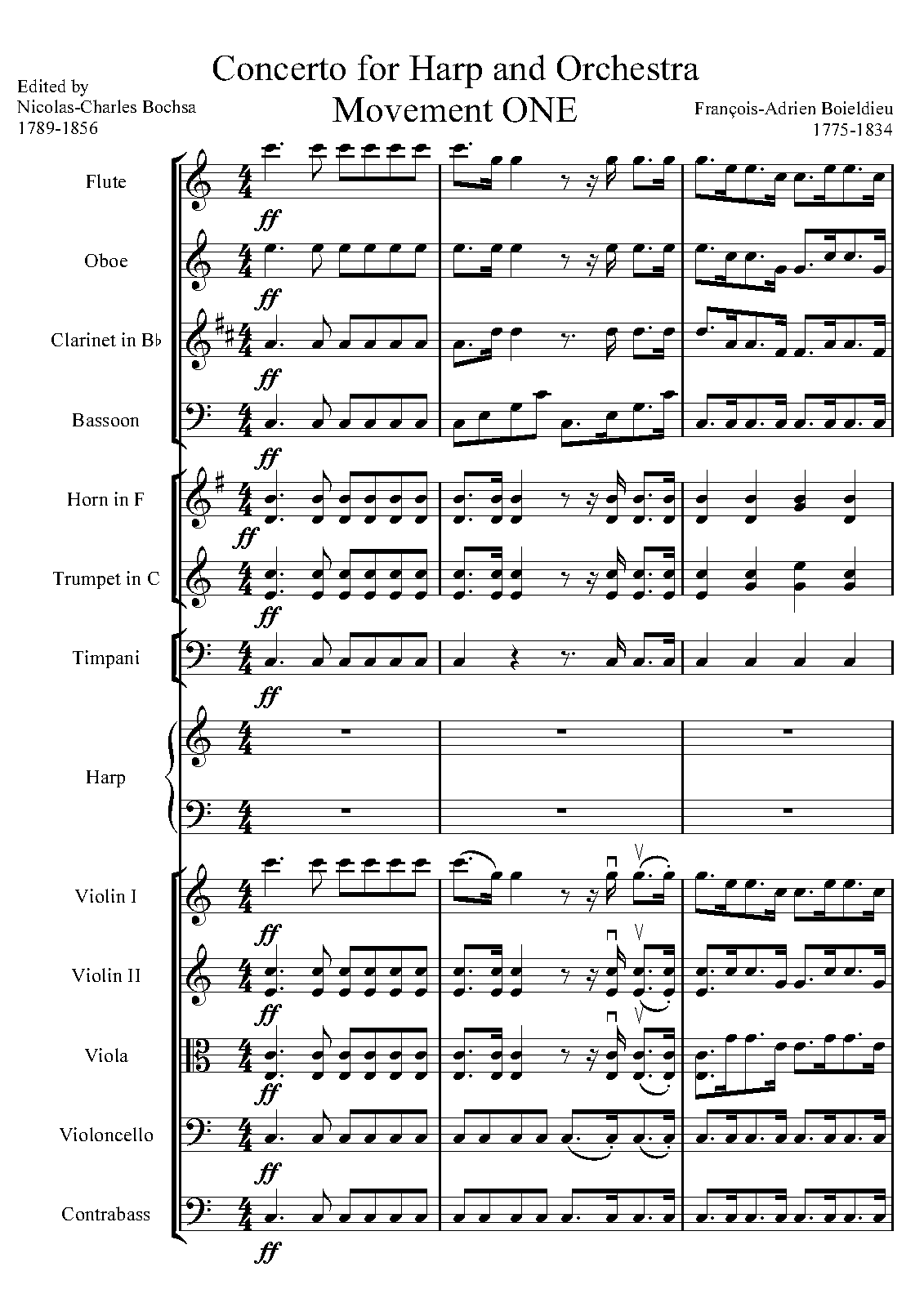 Harp Concerto in C major (Boieldieu, François Adrien) IMSLP Free Sheet Music PDF Download