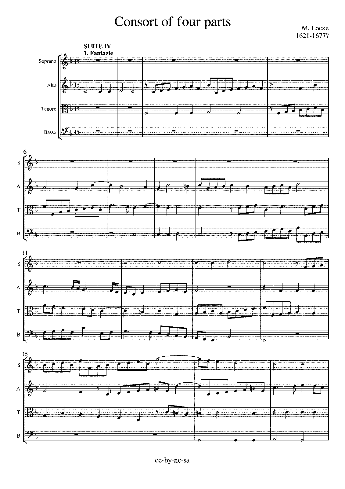 Consort of Four Parts (Locke, Matthew) - IMSLP