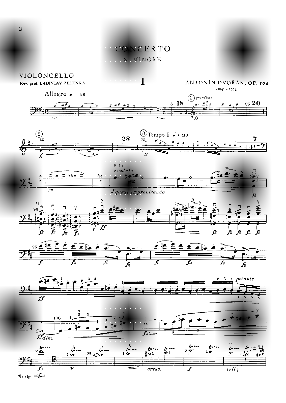 Cello Concerto Op104 Dvořák Antonín Imslp Free Sheet Music Pdf Download 0194