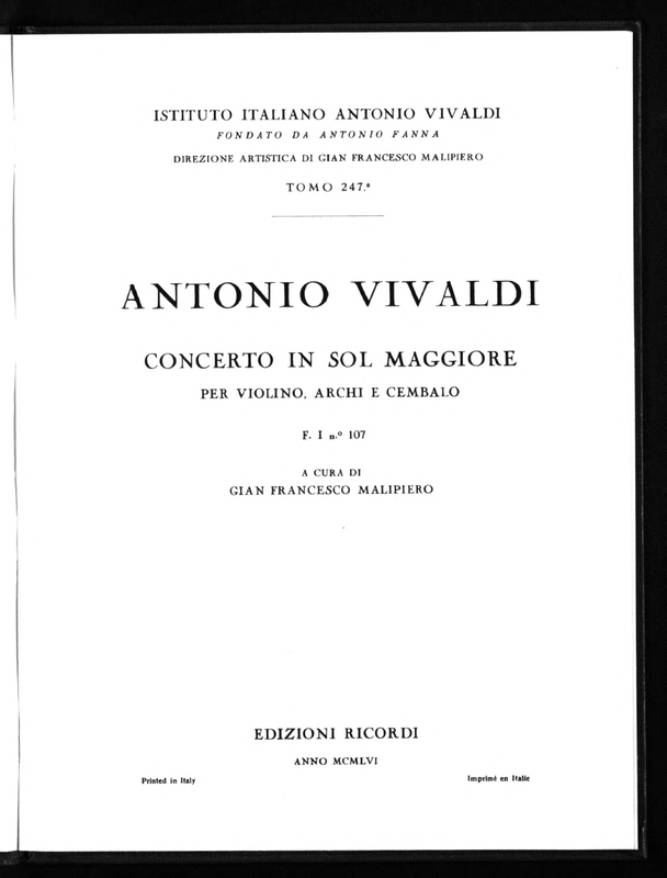Violin Concerto in G major