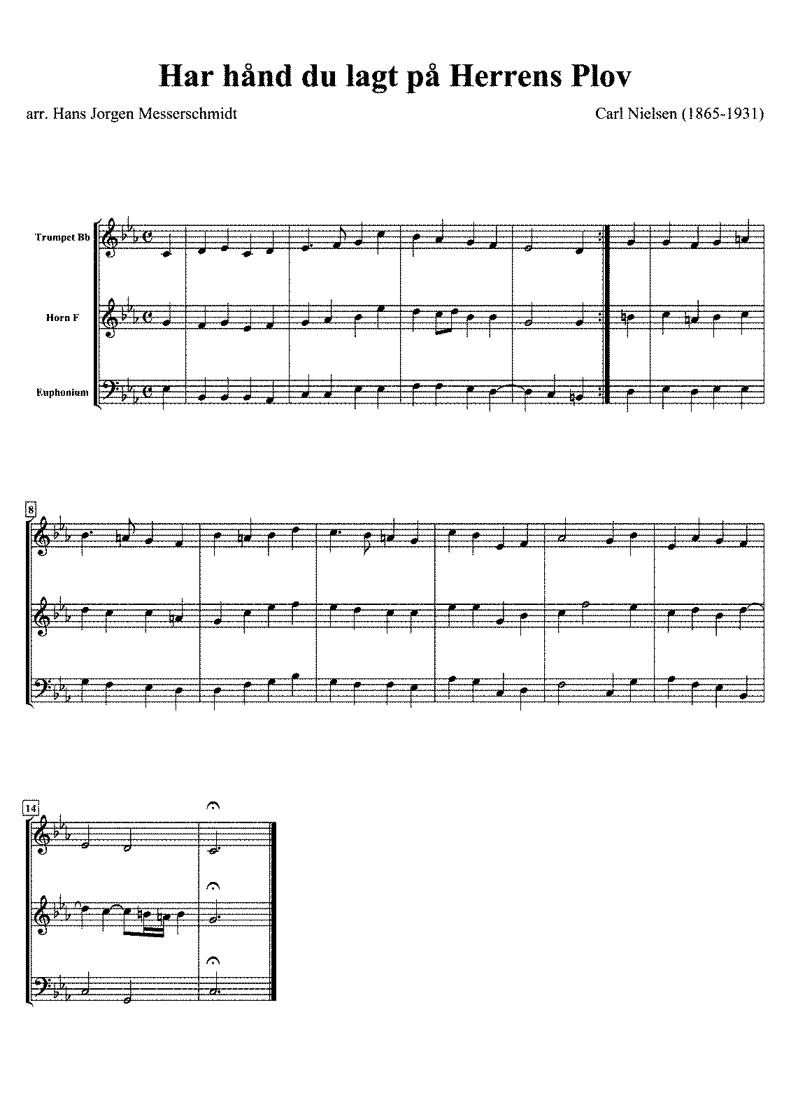 Har Haand Du Lagt På Herrens Plov, CNW 173 (Nielsen, Carl) - IMSLP