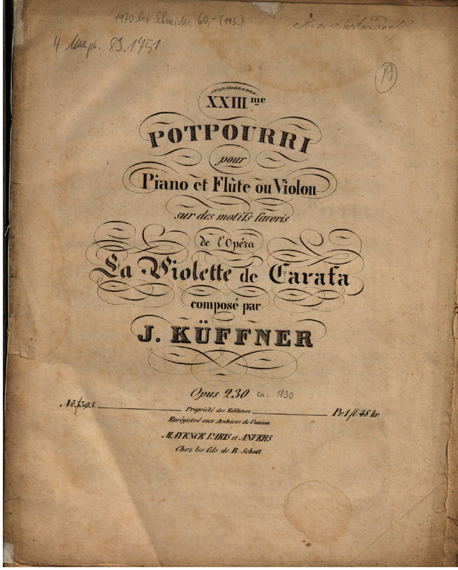 Potpourri for Flute or Violin and Piano No.23