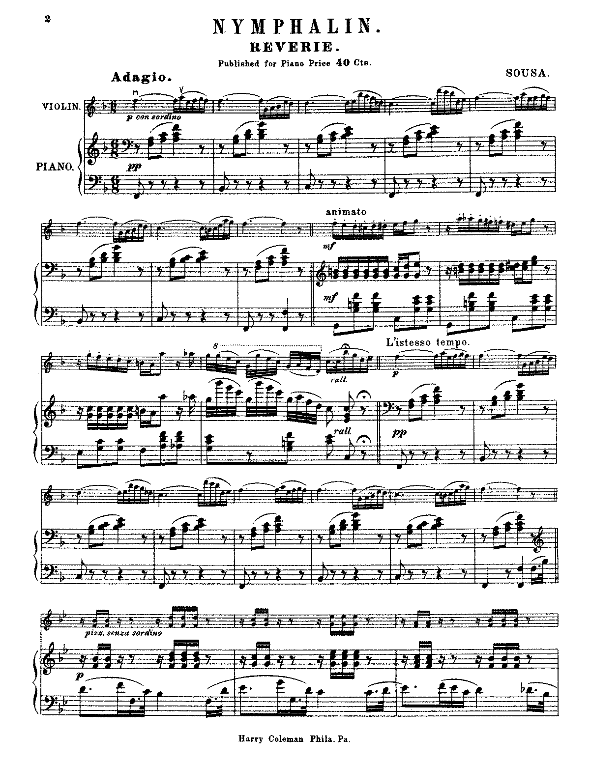 Nymphalin (Sousa, John Philip) - IMSLP: Free Sheet Music PDF Download