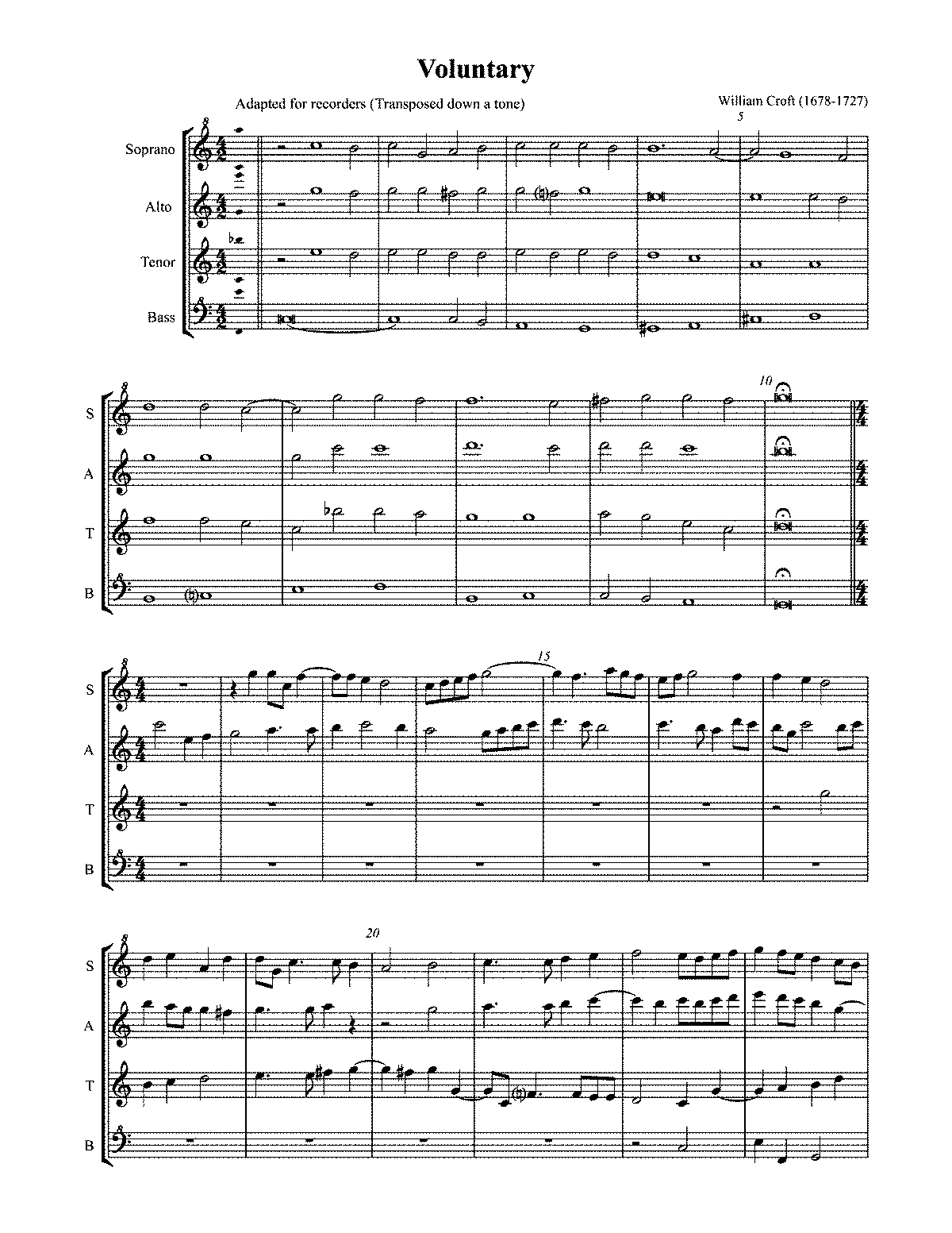 Voluntaries for Organ (Croft, William) - IMSLP