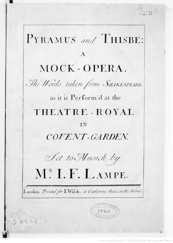 Pyramus and Thisbe (Lampe, John Frederick) IMSLP