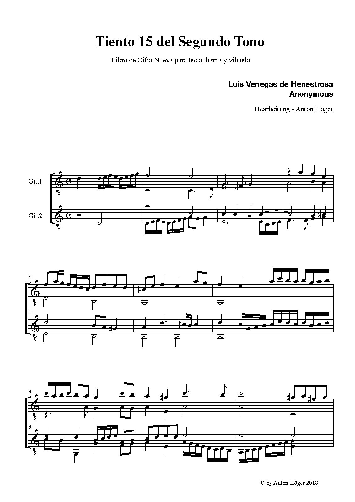 Tiento 15 del Segundo Tono (Venegas de Henestrosa, Luis) IMSLP