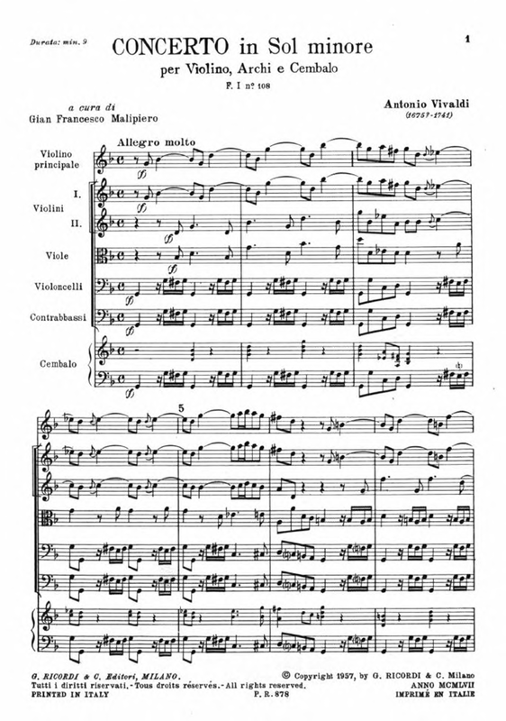 Violin Concerto in G minor