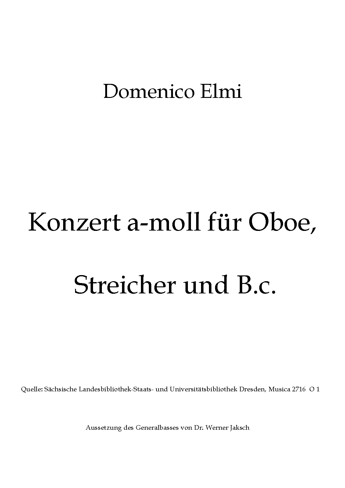 Oboe Concerto in A minor (Elmi, Domenico) IMSLP