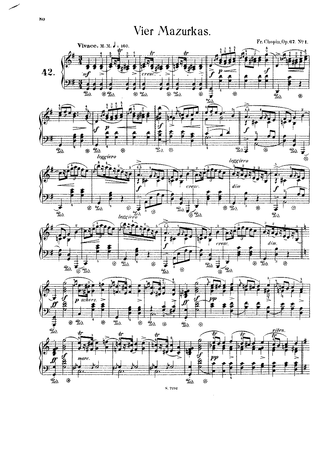 Mazurkas, Op.67 (Chopin, Frédéric) - IMSLP: Free Sheet Music PDF Download