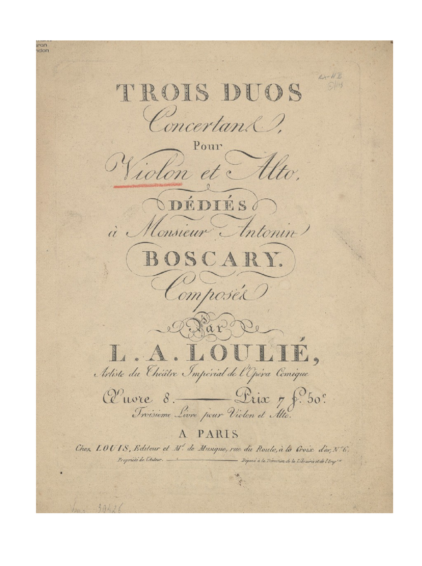 3 Concertant Duets for Violin and Viola