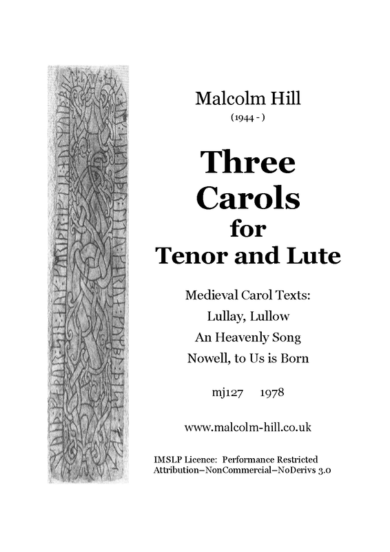 3 Carols for Tenor and Lute