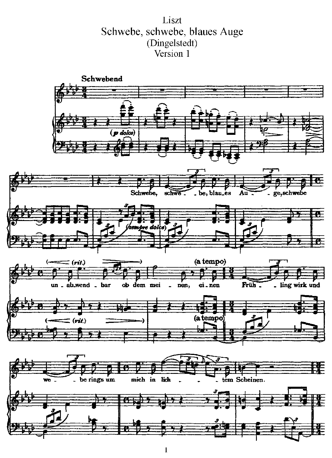 Schwebe, schwebe, blaues Auge