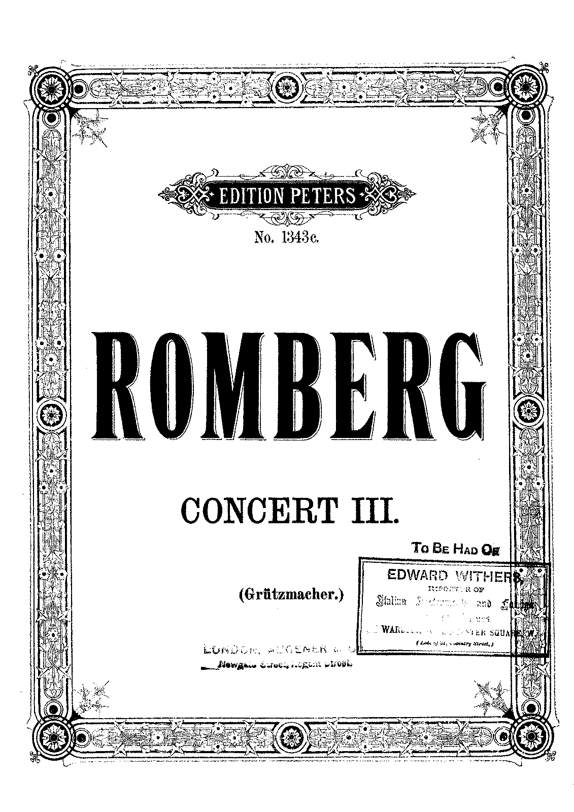 Cello Concerto No.3, Op.6 (Romberg, Bernhard) - IMSLP