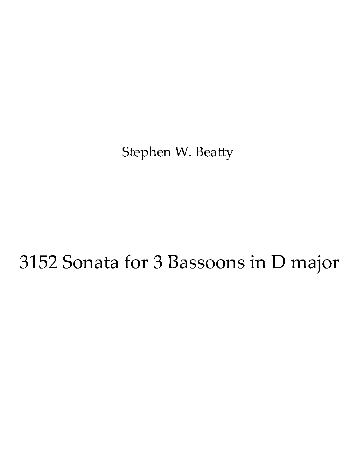 Sonata for 3 Bassoons in D major, Op.3152 (Beatty, Stephen W.) IMSLP
