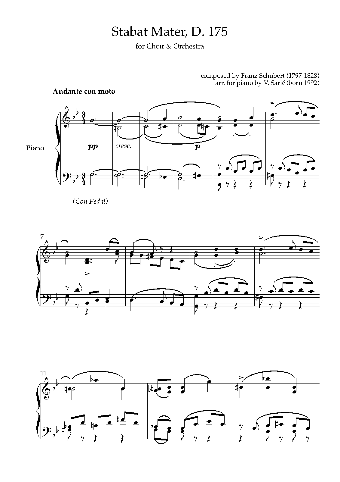 Stabat Mater, D.175 (Schubert, Franz) - IMSLP: Free Sheet Music PDF ...