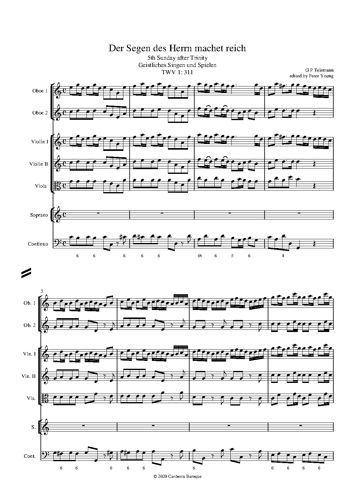 Der Segen des Herrn machet reich ohne Mühe