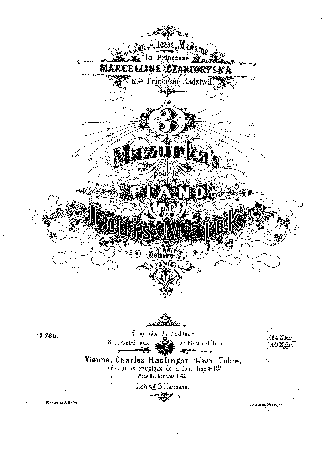 3 Mazurkas, Op.7 (Marek, Louis) - IMSLP