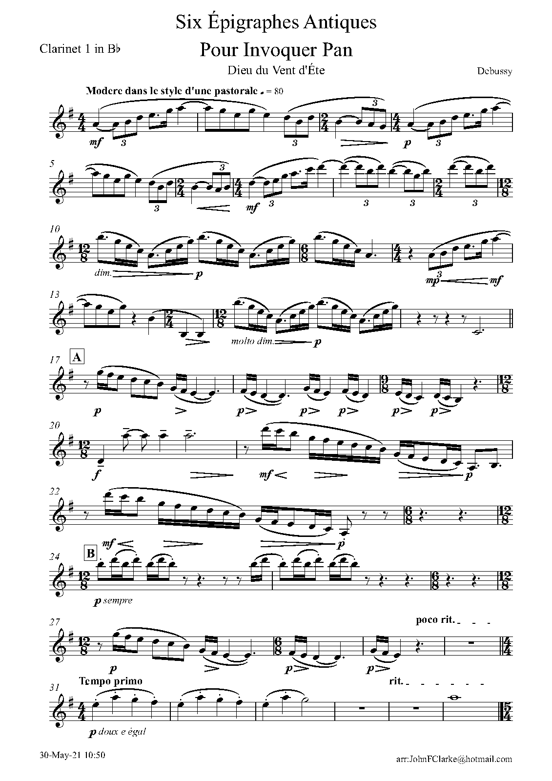 File:PMLP2402-Épigraphes Antiques Octet - Clarinet 1 in Bb.pdf