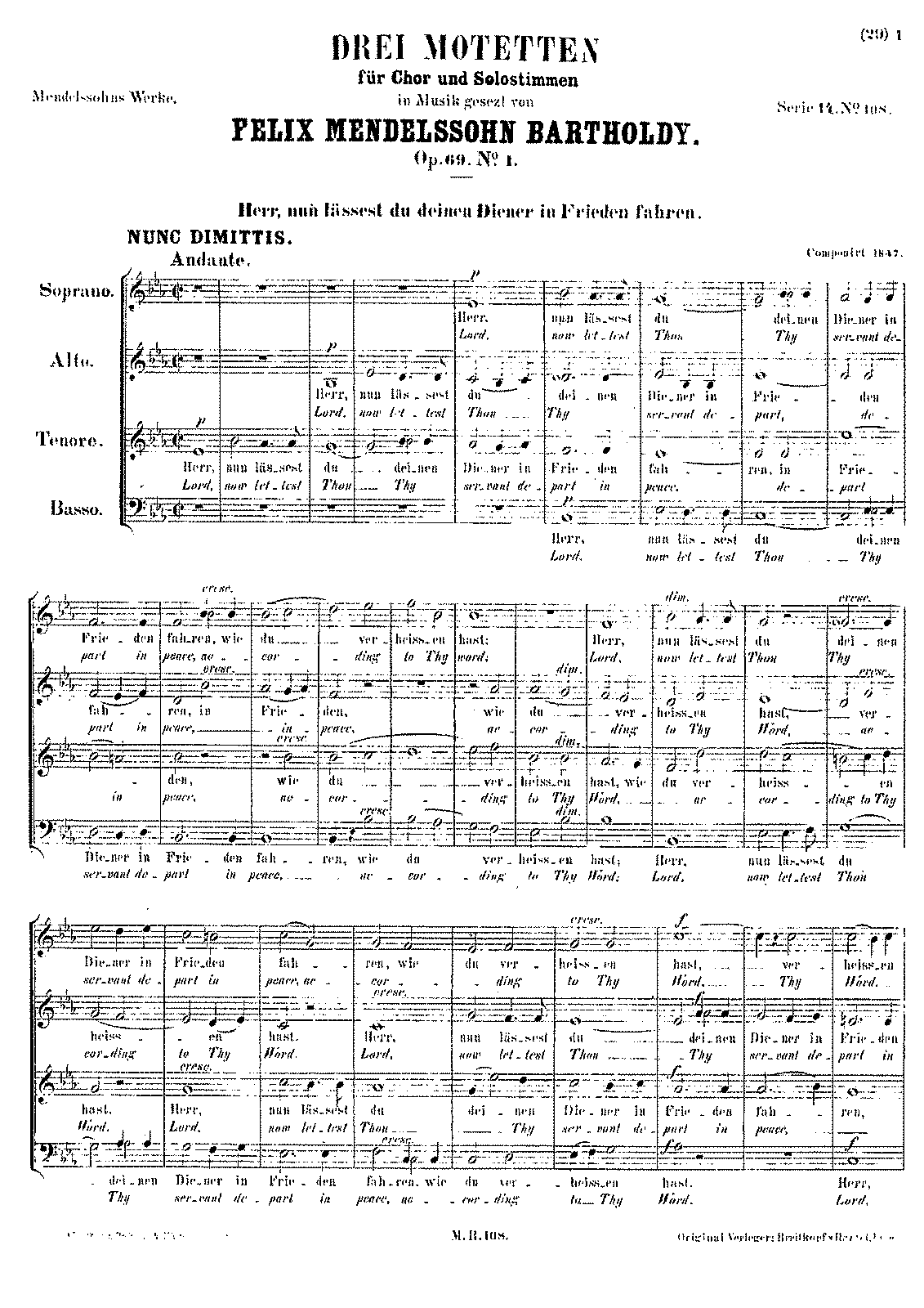 3 Motets, Op.69 (Mendelssohn, Felix) - IMSLP