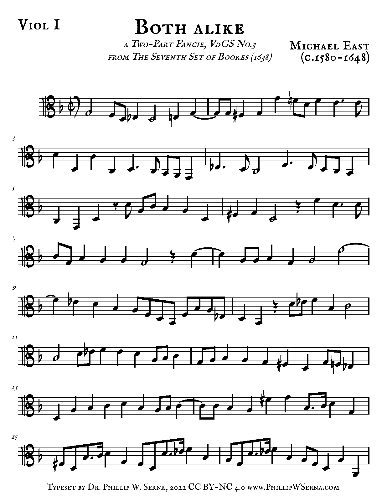 File:PMLP729534-East - Both alike for 2 Tenor Viols, VdGS No.3 from the Seventh Set of Bookes (1638) - Viol I.pdf