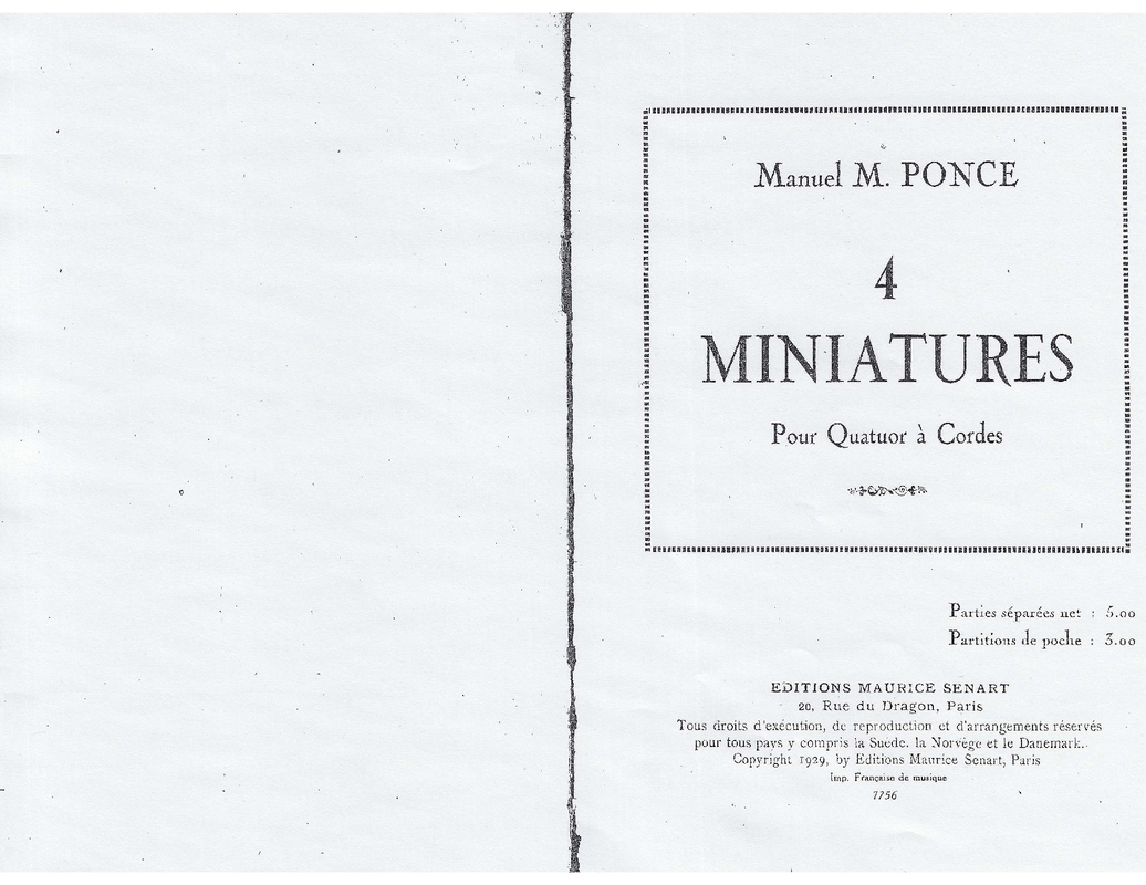 4 Miniatures for String Quartet