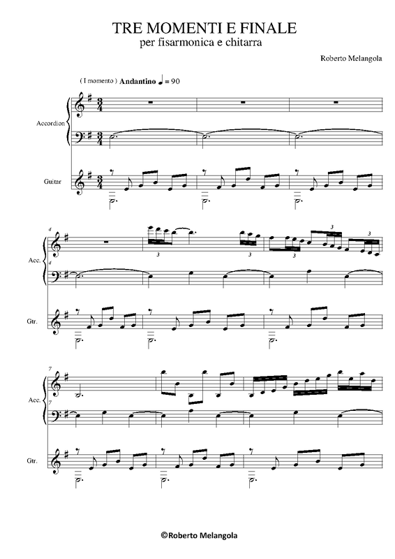Tre Momenti e Finale