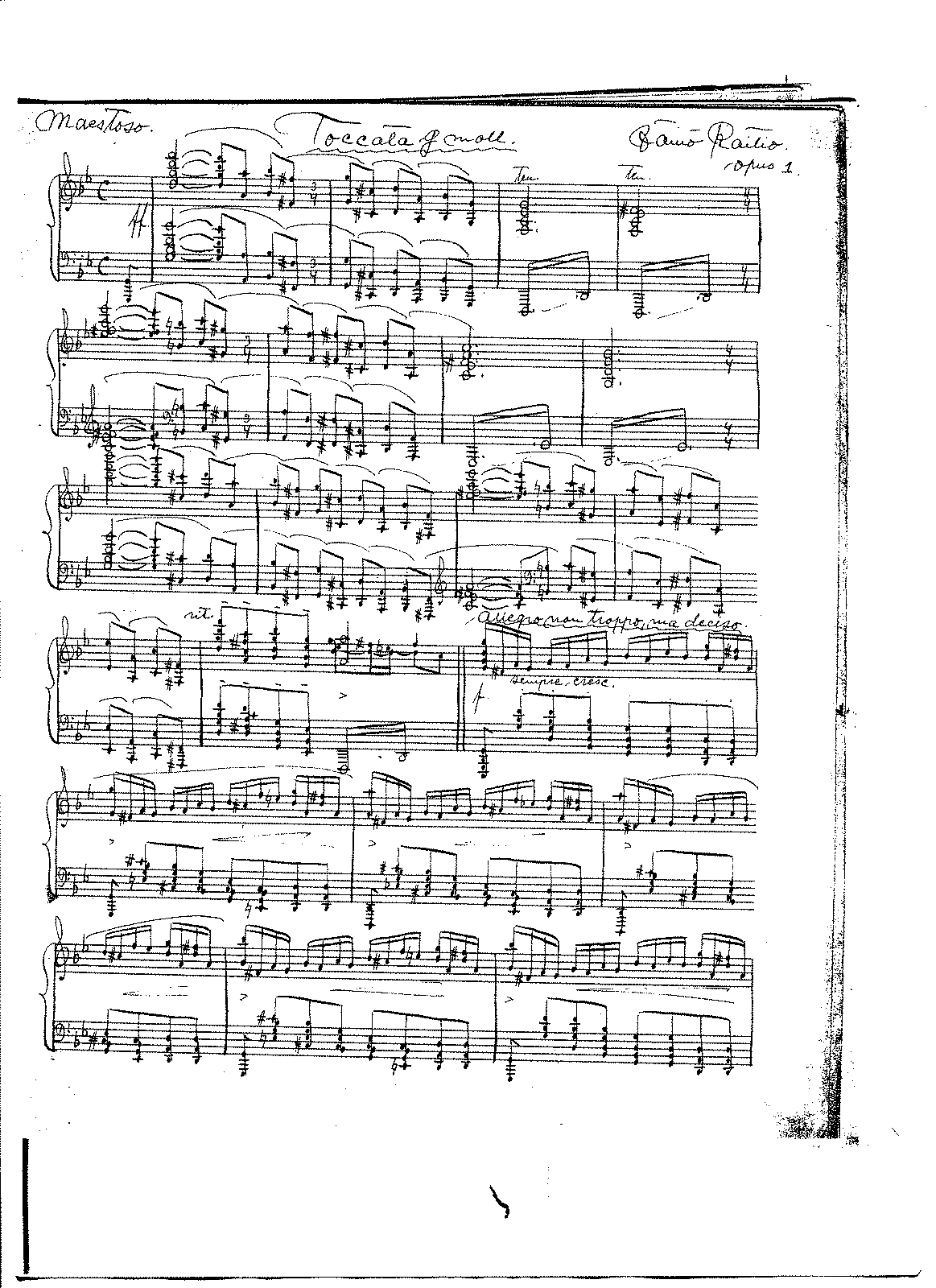 Toccata, Op.1 (Raitio, Väinö) - IMSLP