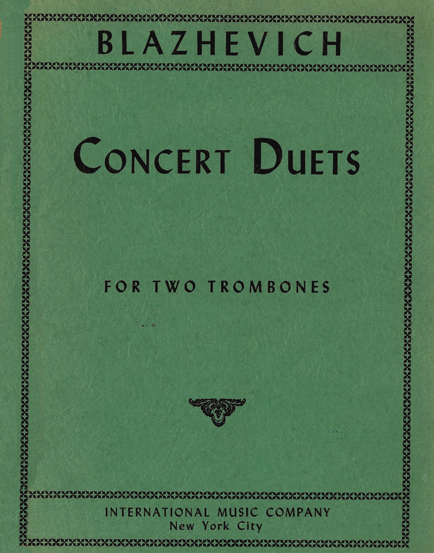 Concert Duets for Trombone (Blazhevich, Vladislav) IMSLP