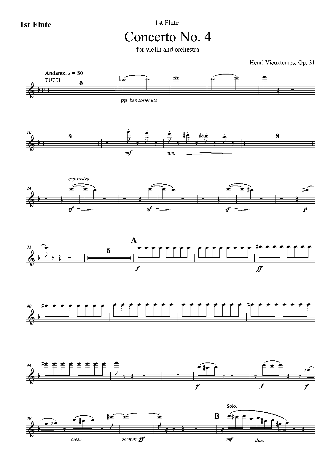 henri vieuxtemps violin concerto no 4
