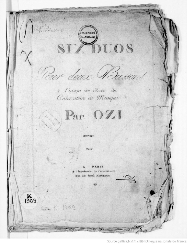 6 Bassoon Duets (Ozi, Étienne) IMSLP