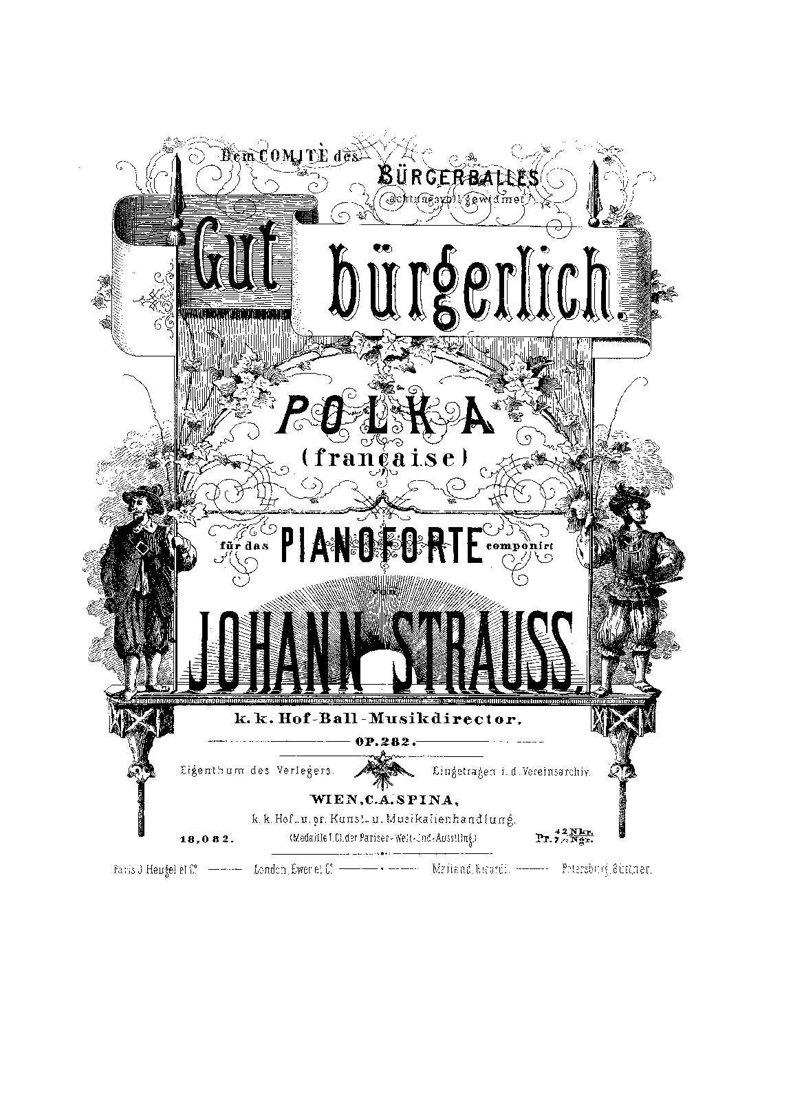 Gut bürgerlich Polka, Op.282