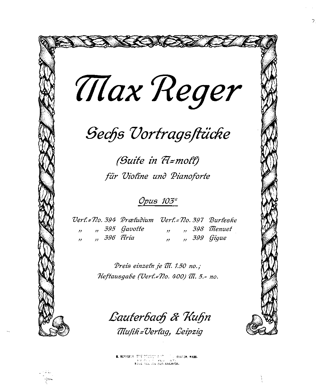 Suite for Violin and Piano