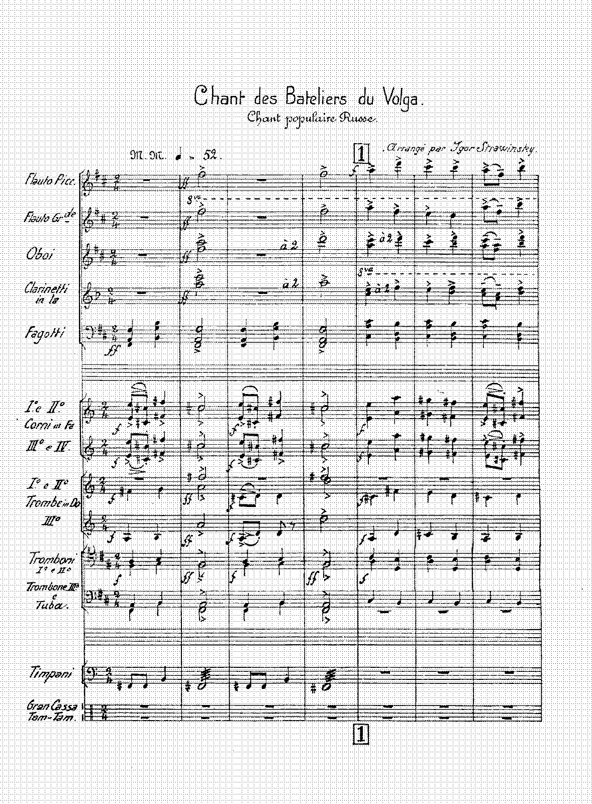 Chant Des Bateliers Du Volga, KN15 (Stravinsky, Igor) - IMSLP