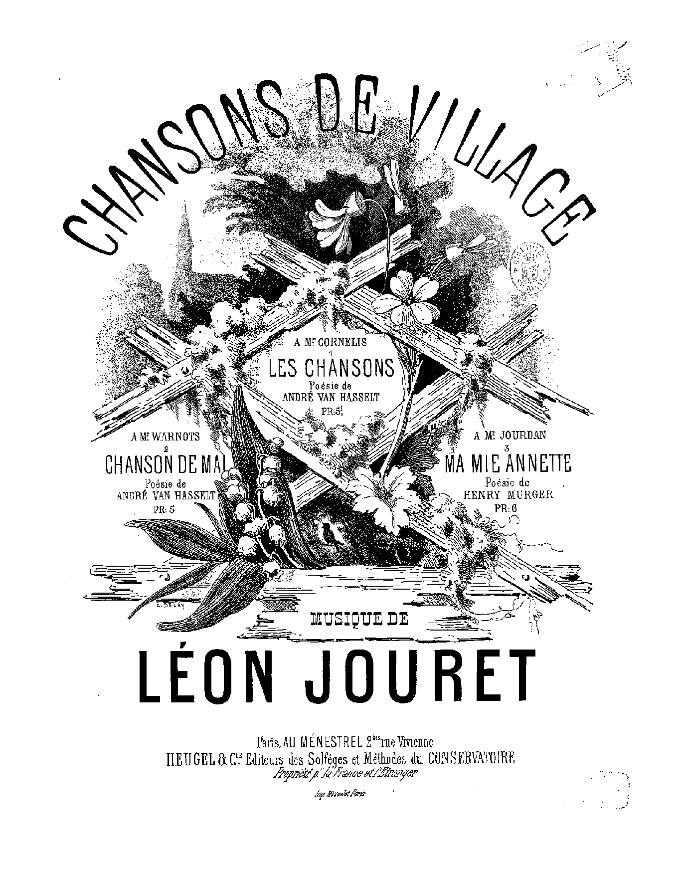 Chansons de village (Jouret, Léon) IMSLP