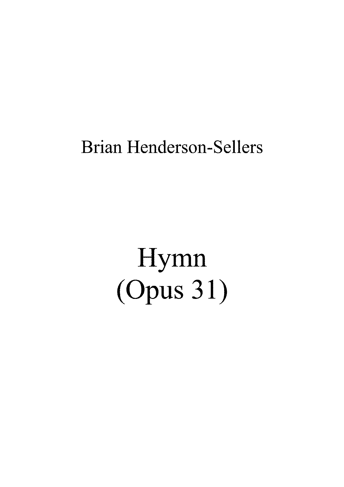 Hymn, Op.31 (Henderson-Sellers, Brian) - IMSLP