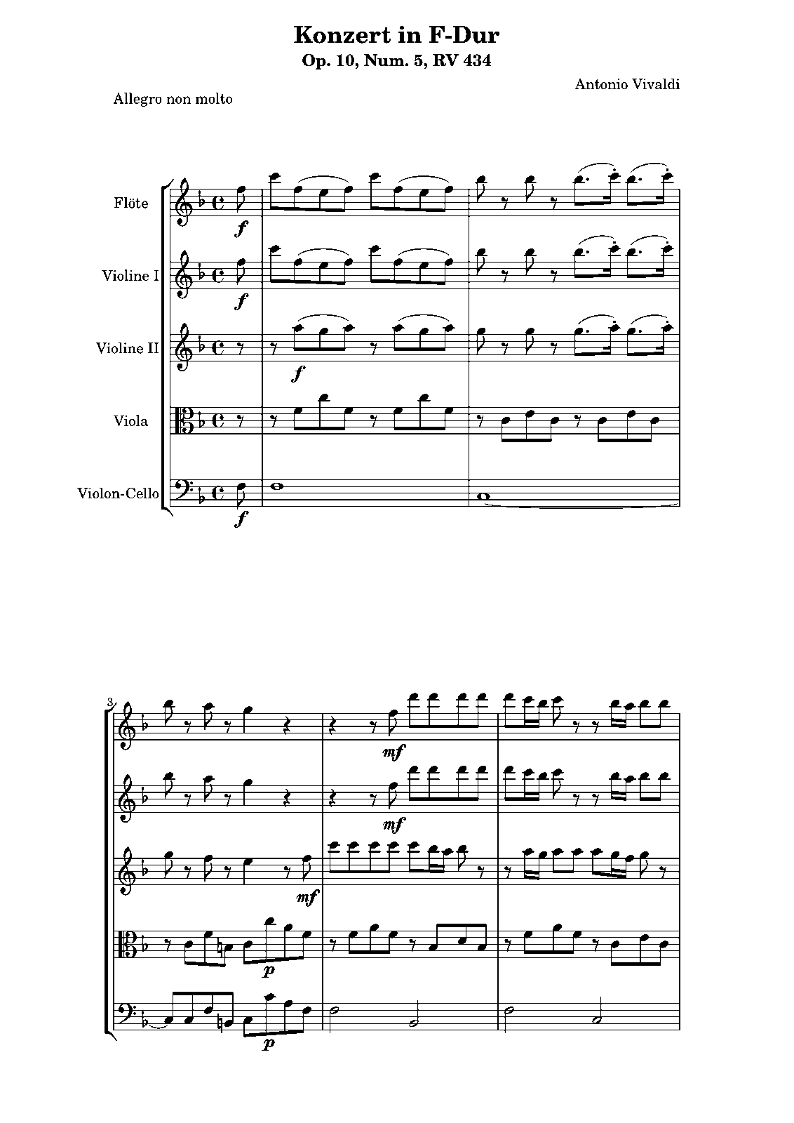 Flute Concerto in F major, RV 434 (Vivaldi, Antonio) IMSLP Free