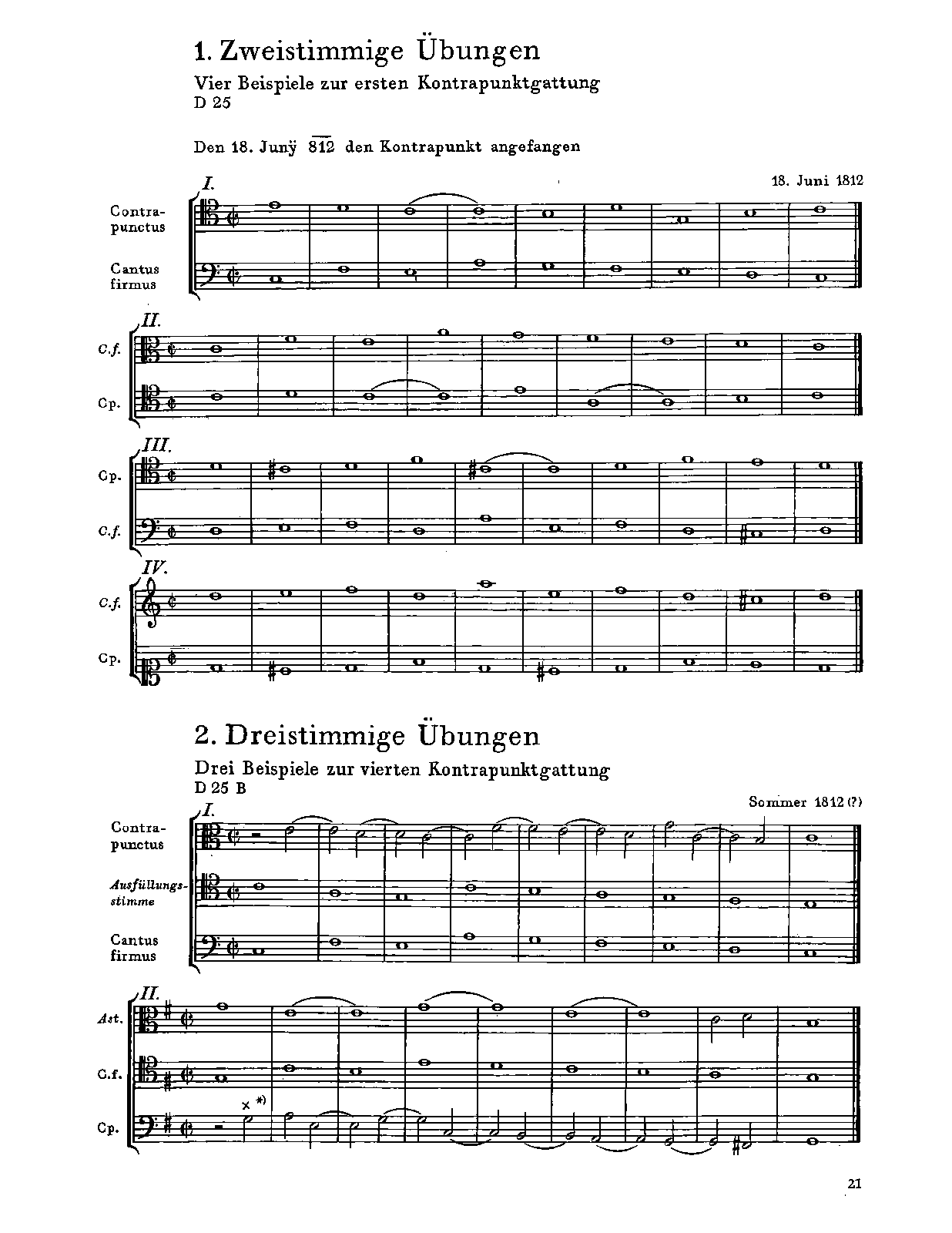 Counterpoint Exercises