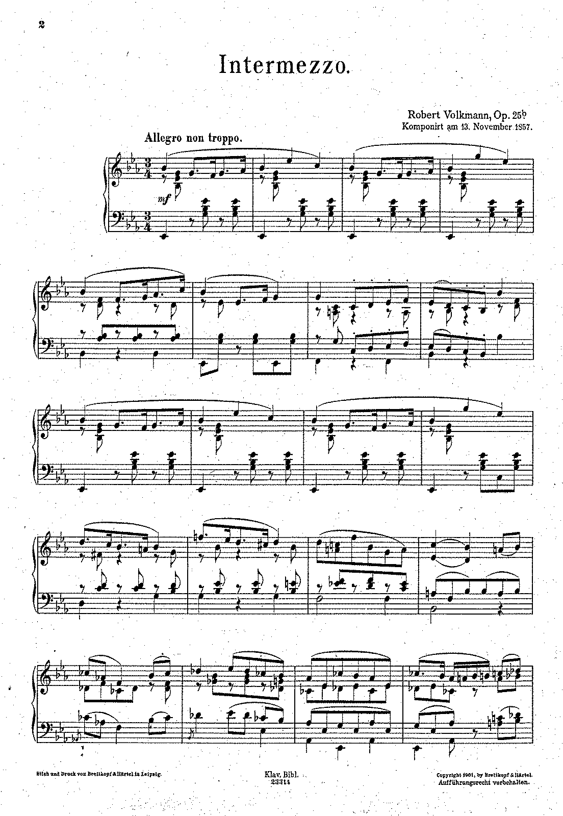 Intermezzo, Op.25b (Volkmann, Robert) - IMSLP