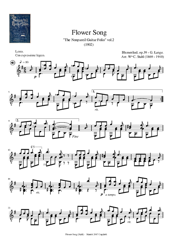 Blumenlied, Op.39 (Lange, Gustav) IMSLP Free Sheet Music PDF Download