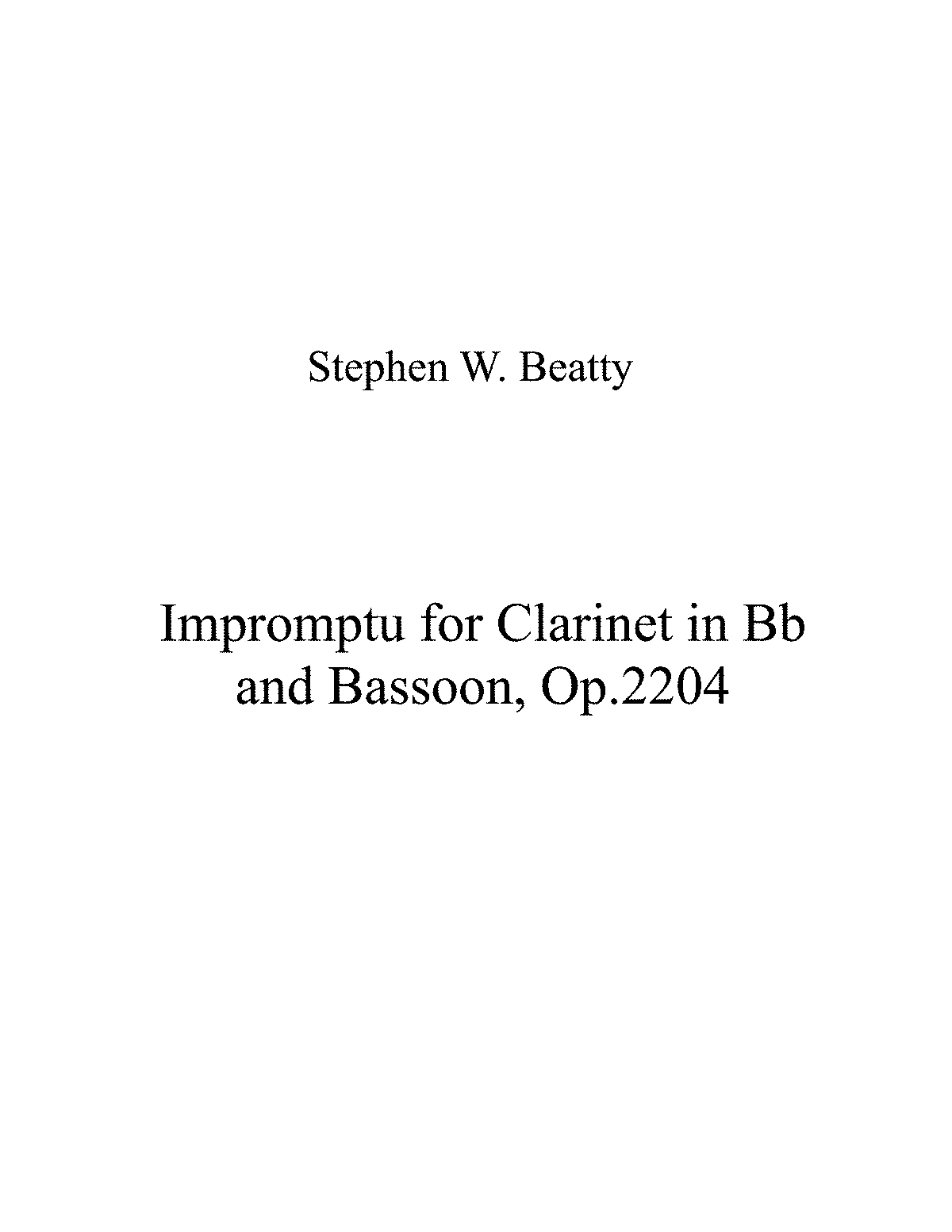 Impromptu for and Bassoon, Op.2204 (Beatty, Stephen W.) IMSLP