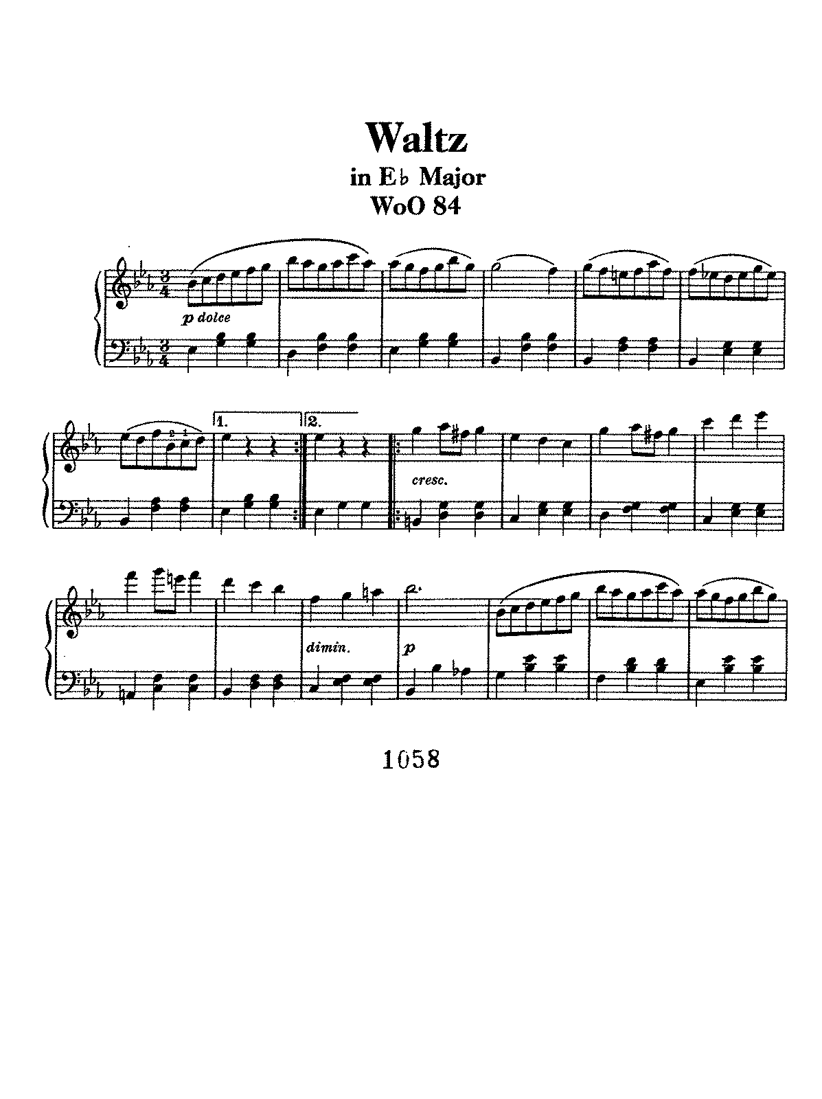 Waltz Woo 84 Beethoven Ludwig Van Imslp Free Sheet Music Pdf