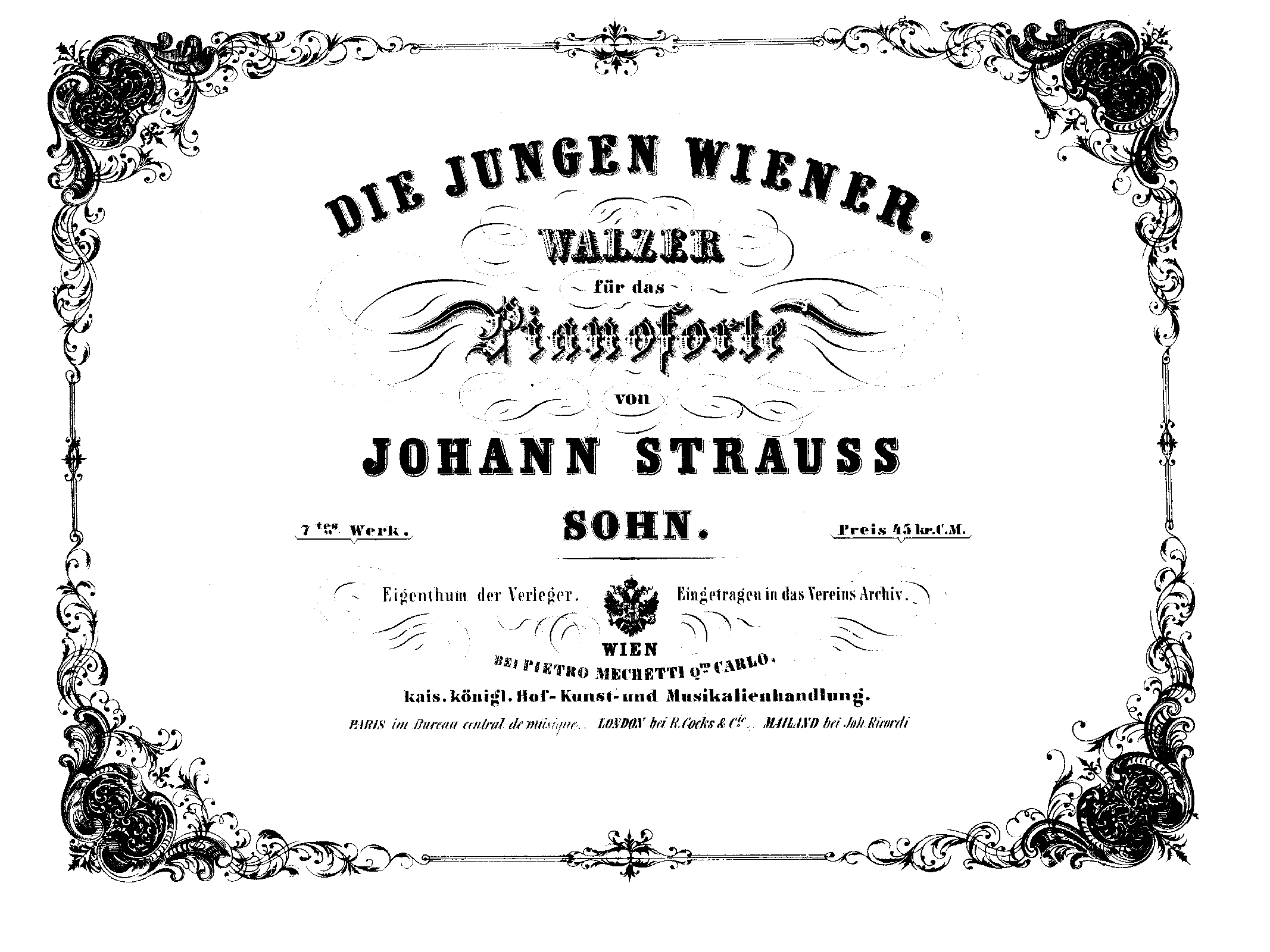 Die jungen Wiener Walzer, Op.7