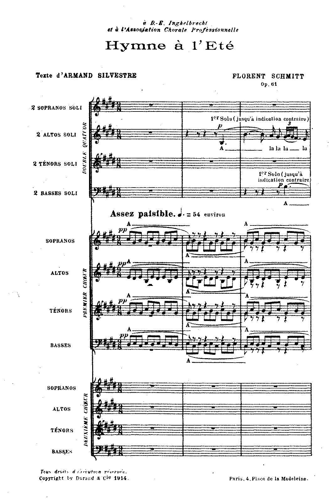 Hymne à l'Eté, Op.61 (Schmitt, Florent) - IMSLP