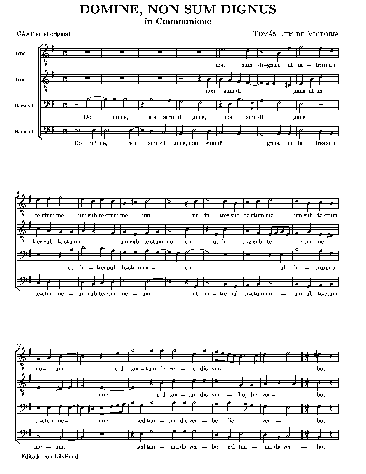 Domine, non sum dignus (Victoria, Tomás Luis de) IMSLP Free Sheet Music PDF Download Domine, non sum dignus (Victoria, Tomás Luis de) IMSLP Free Sheet Music PDF Download