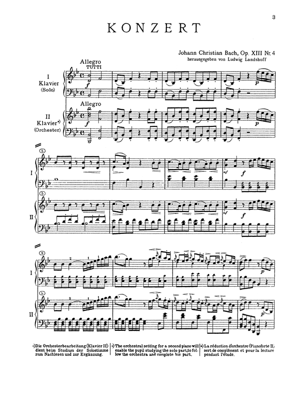 Keyboard Concerto in Bflat major, W.C 65 (Bach, Johann Christian) IMSLP