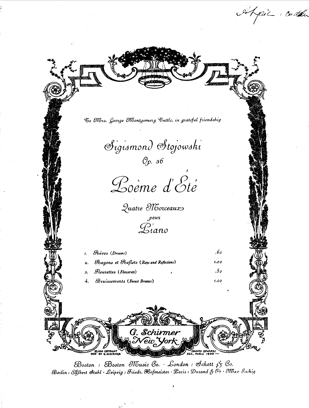 Poème d' Été, Op.36 (Stojowski, Sigismond) - IMSLP