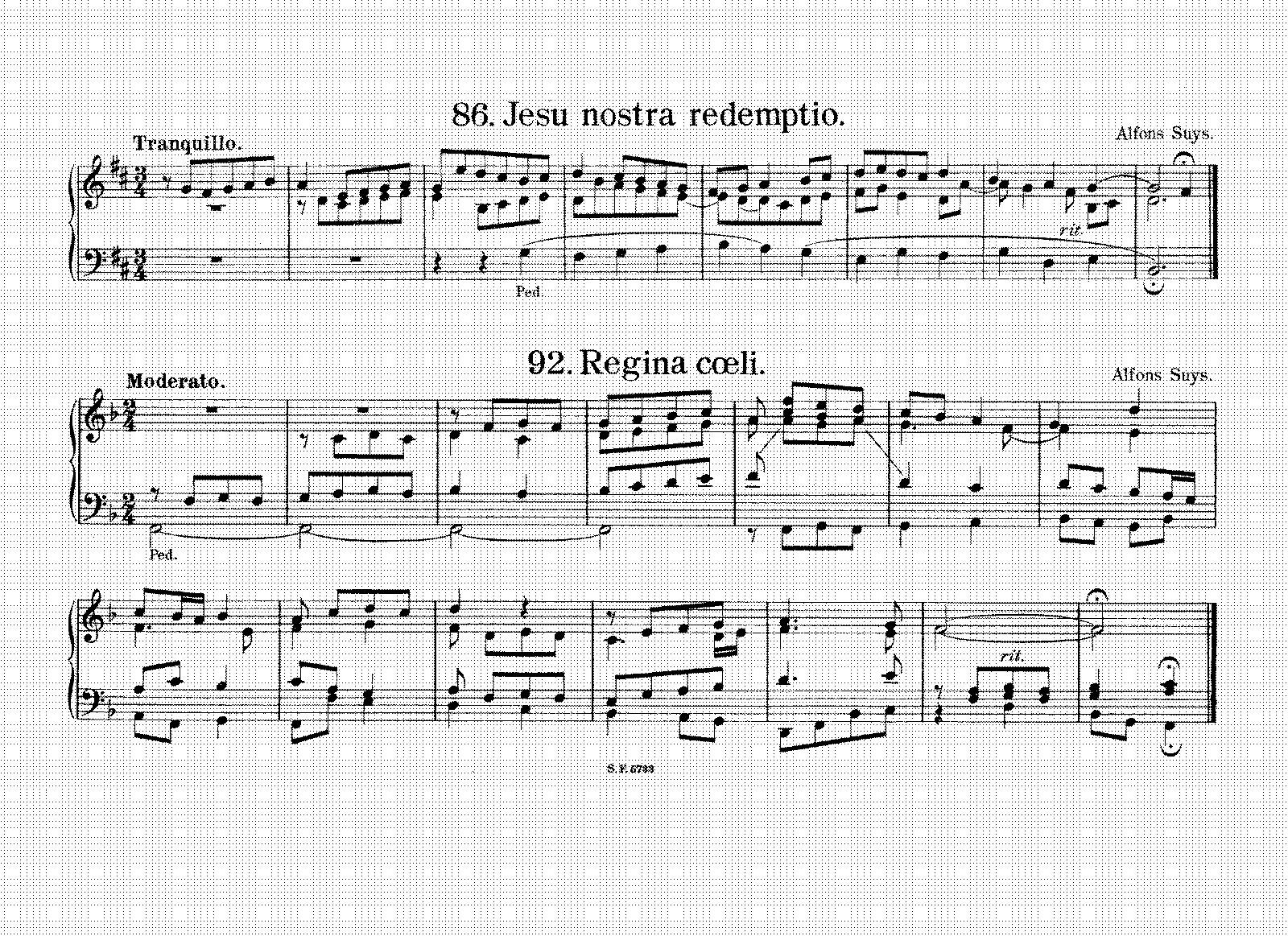 Jesu Nostra Redemptio and Regina Coeli (Suys, Alfons) - IMSLP